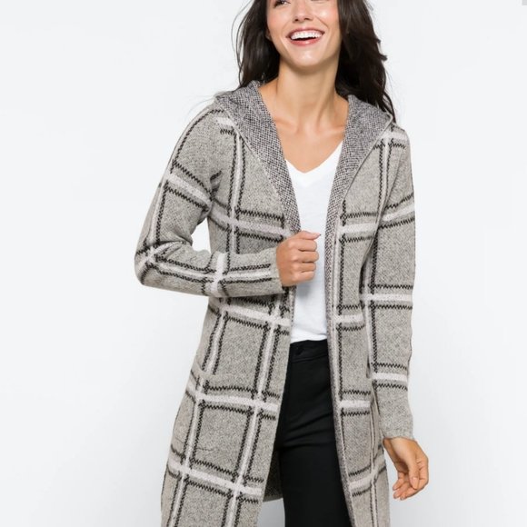 COPY - FORTUNE + IVY Camille Hooded Coatigan - Picture 1 of 1